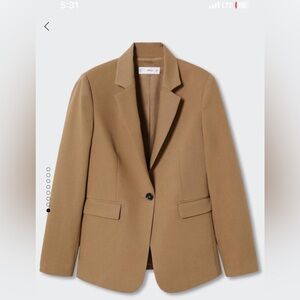 Almost new MANGO camel blazer. Size 14